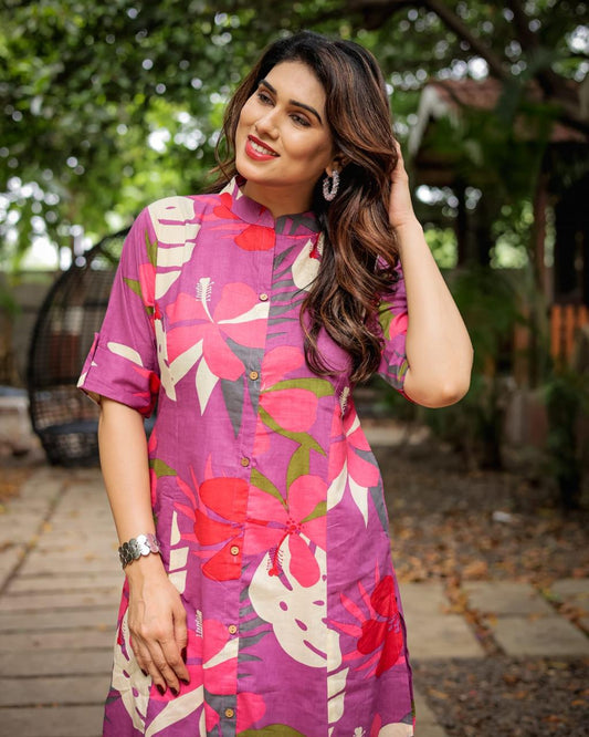 Beautiful Heavy Jaipuri Printed Cotton Fabric CORD-SET