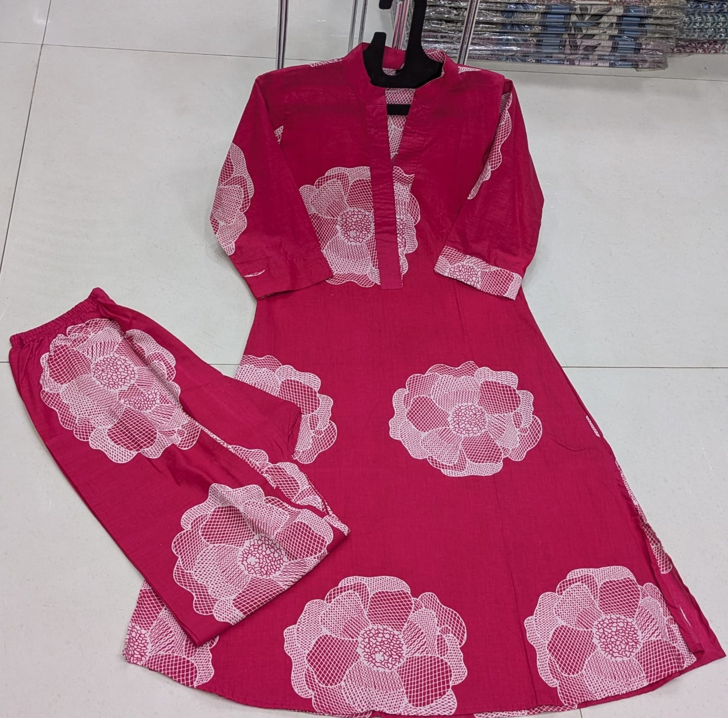 Beautiful Heavy Jaipuri Printed Cotton Fabric CORD-SET