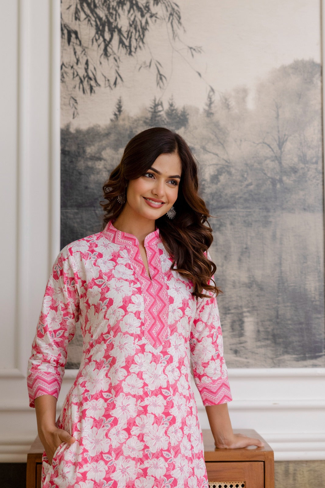 Beautiful Heavy Jaipuri Printed Cotton Fabric CORD-SET