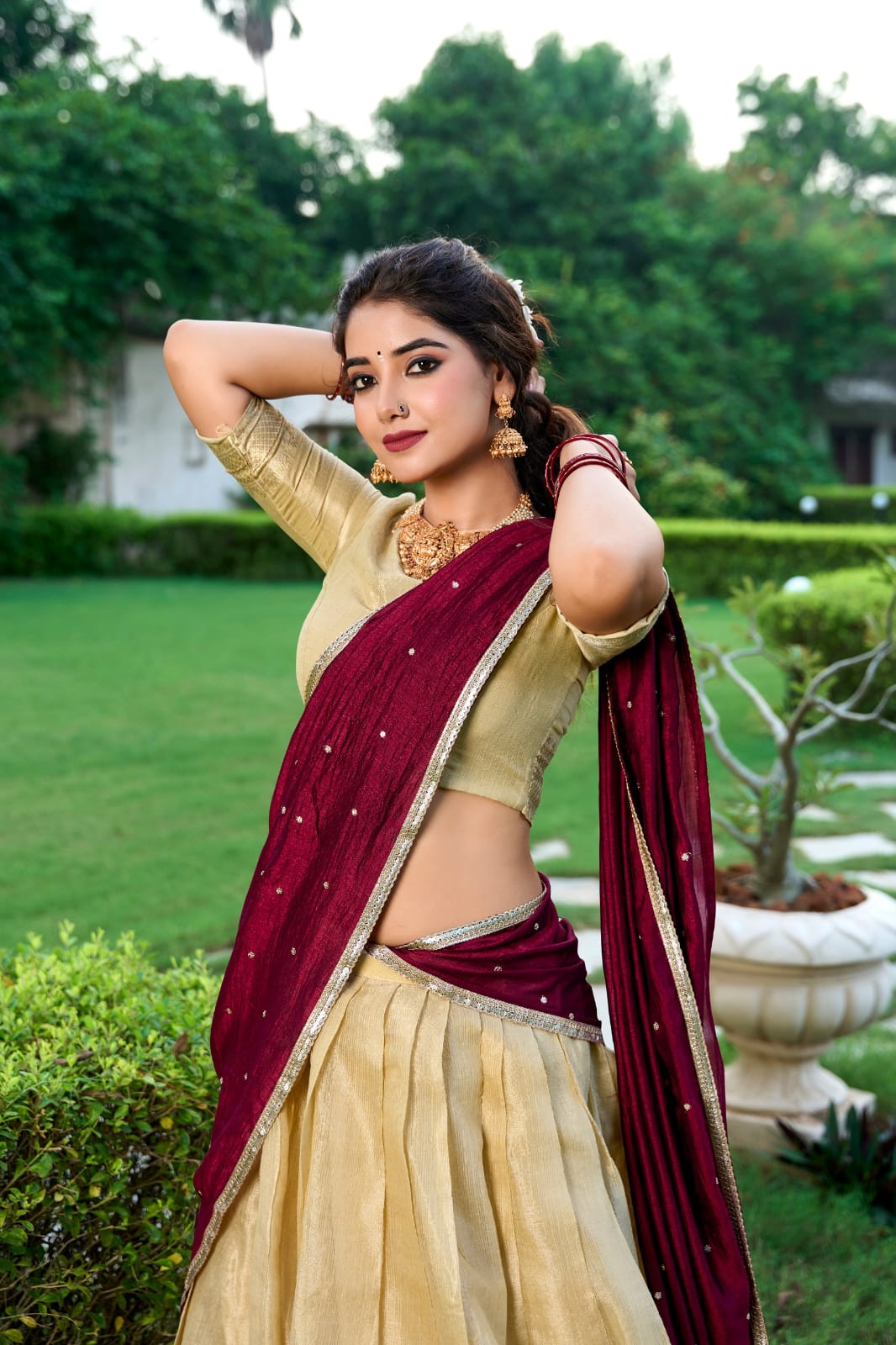 Kanchipuram Traditional Lehenga Choli With Dupatta