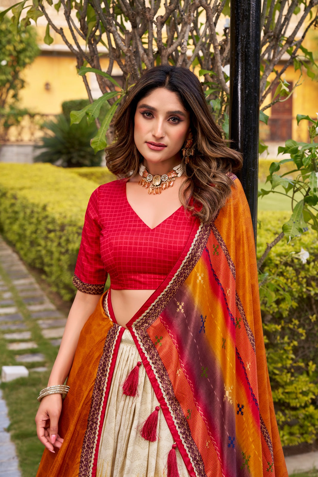 Tasar Silk Lehenga Choli With Dupatta