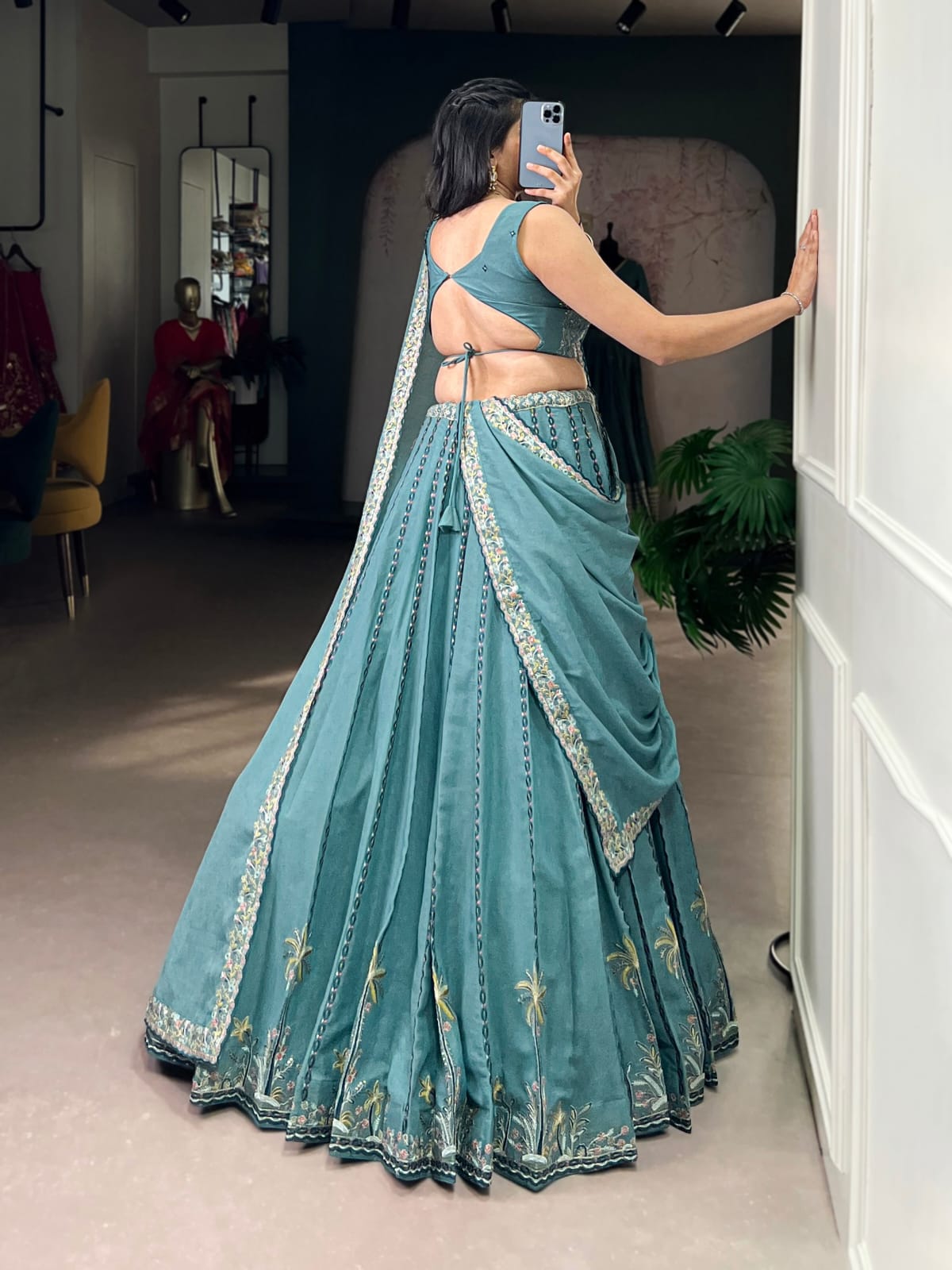 Embroidery work Lehenga Choli With Dupatta
