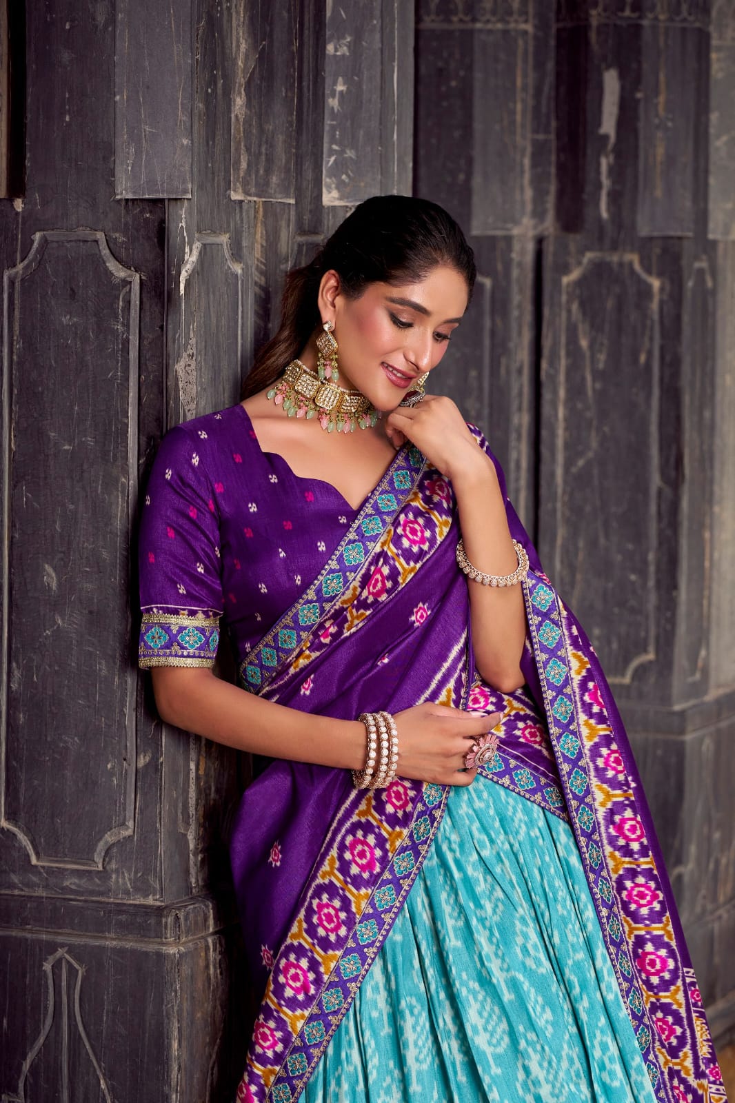 Traditional Lehenga Choli With Dupatta | Traditional South Indian Half Saree