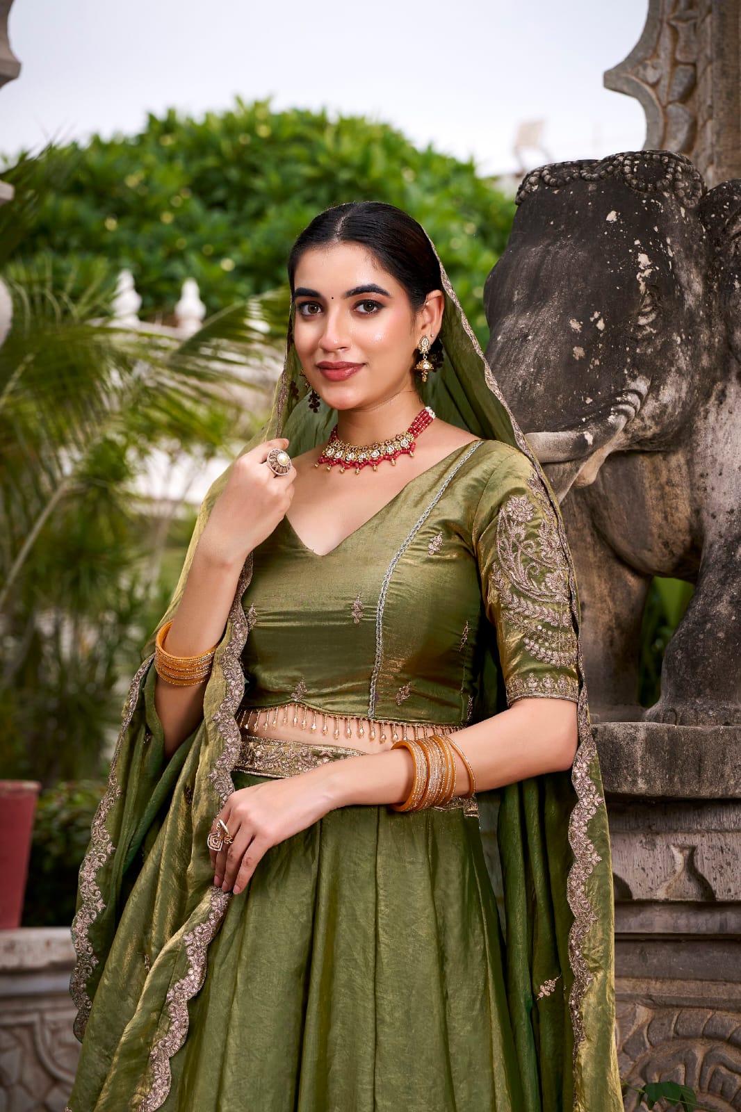 Fendi Silk Designer Party Wear Lehenga Choli