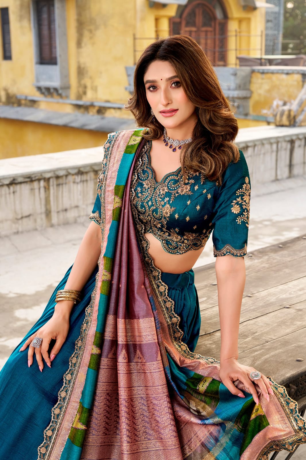 Vichitra Silk Designer Party Wear Lehenga Choli