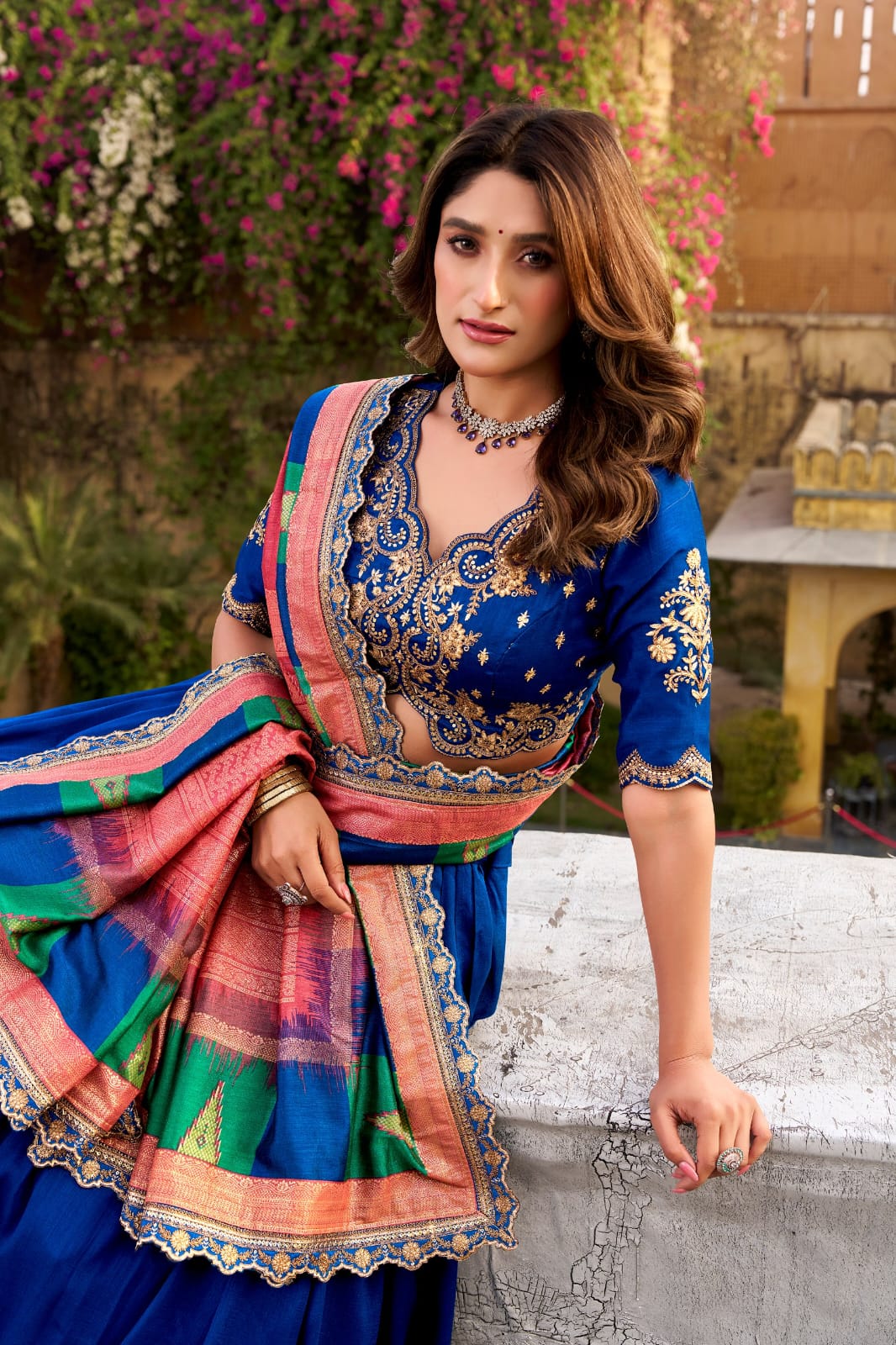 Vichitra Silk Designer Party Wear Lehenga Choli