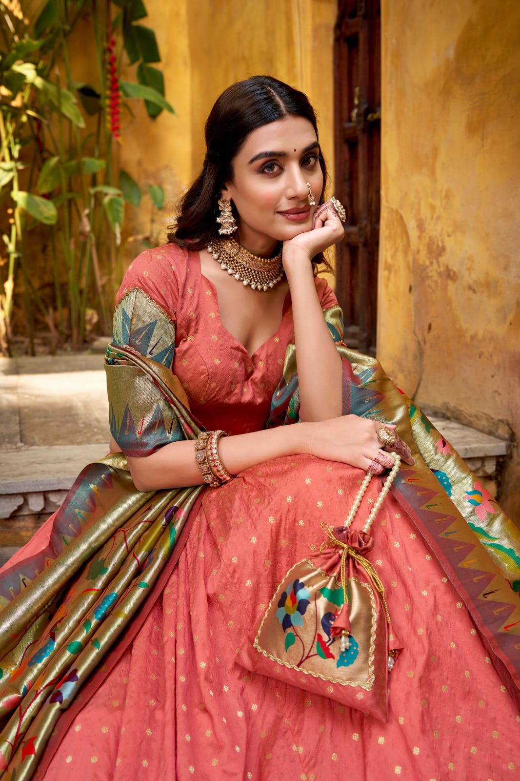 Silk Paithani Lehenga Choli with Dupatta