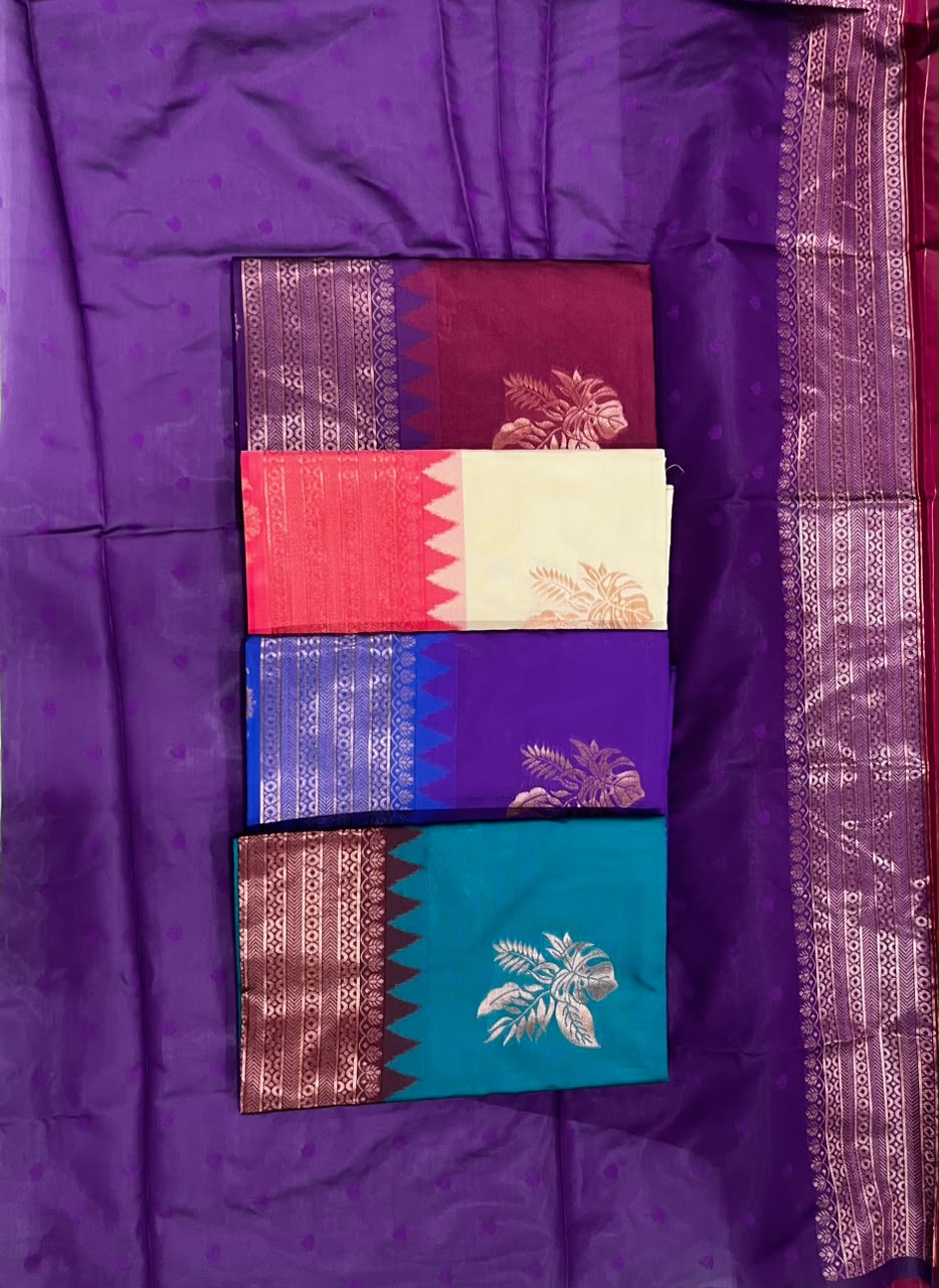 Soft Lichi silk Saree With Unstitched Blouse
