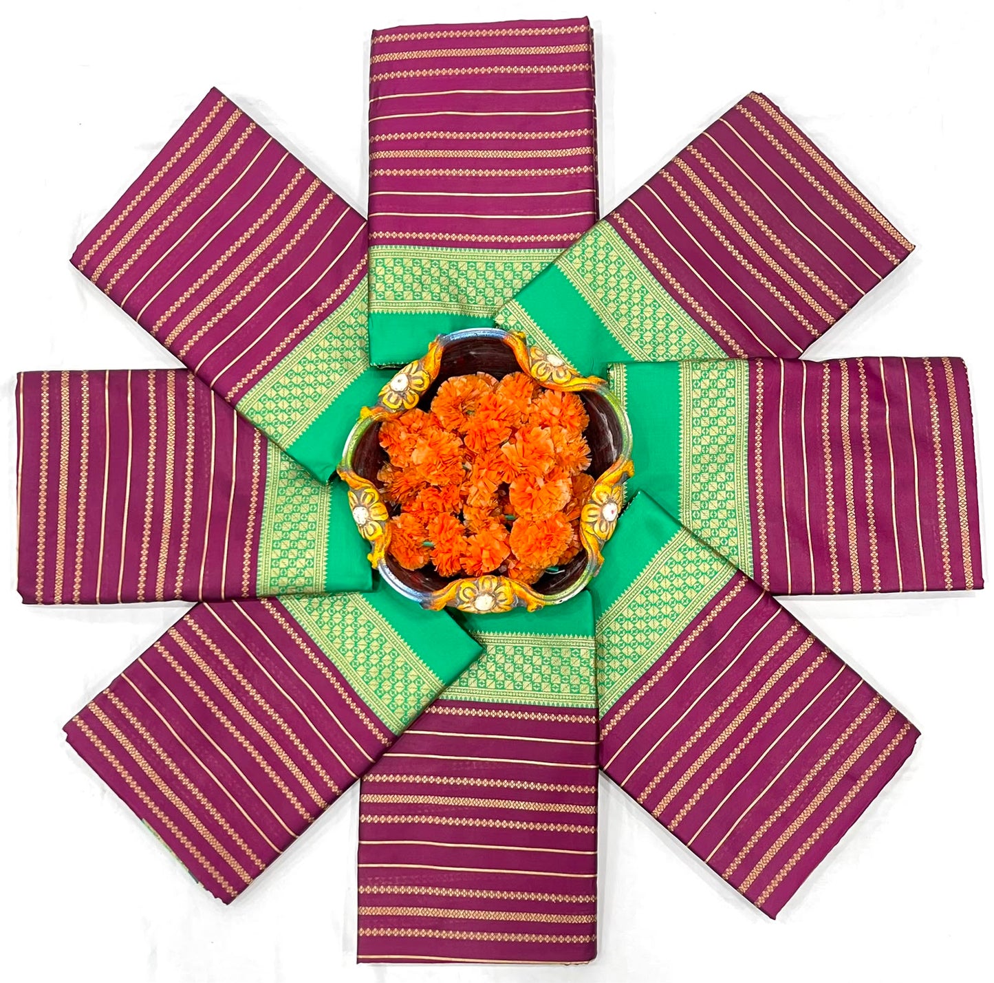 Wine color Lichi silk Saree with Unstitched Blouse