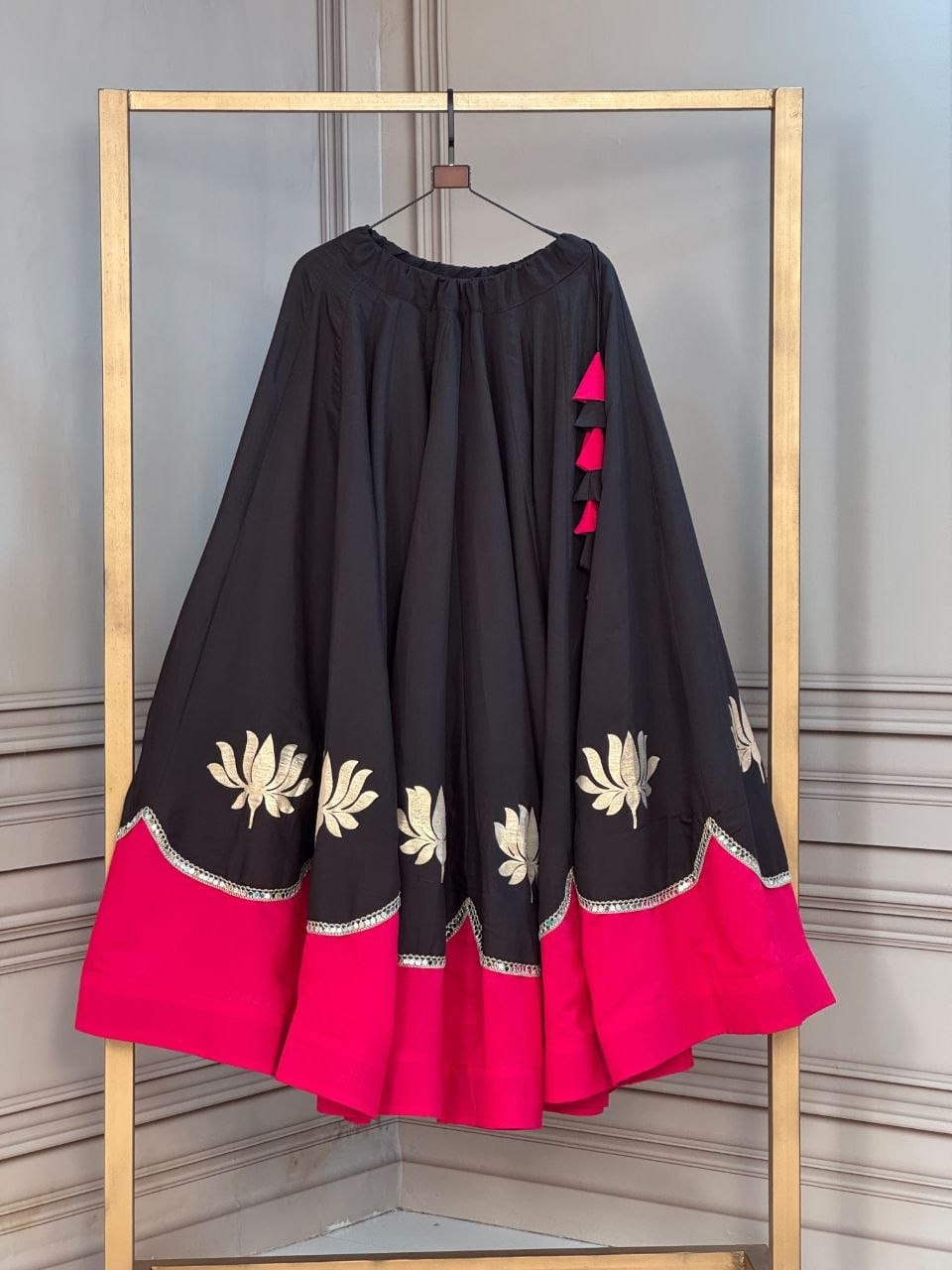Black and Pink Navratri Skirt