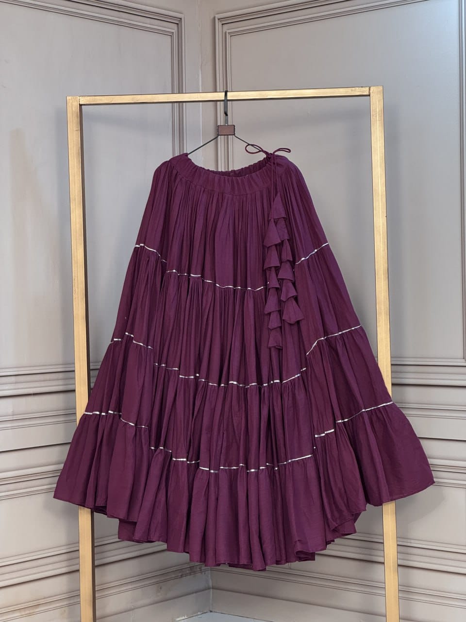 Wine color Navratri Skirt