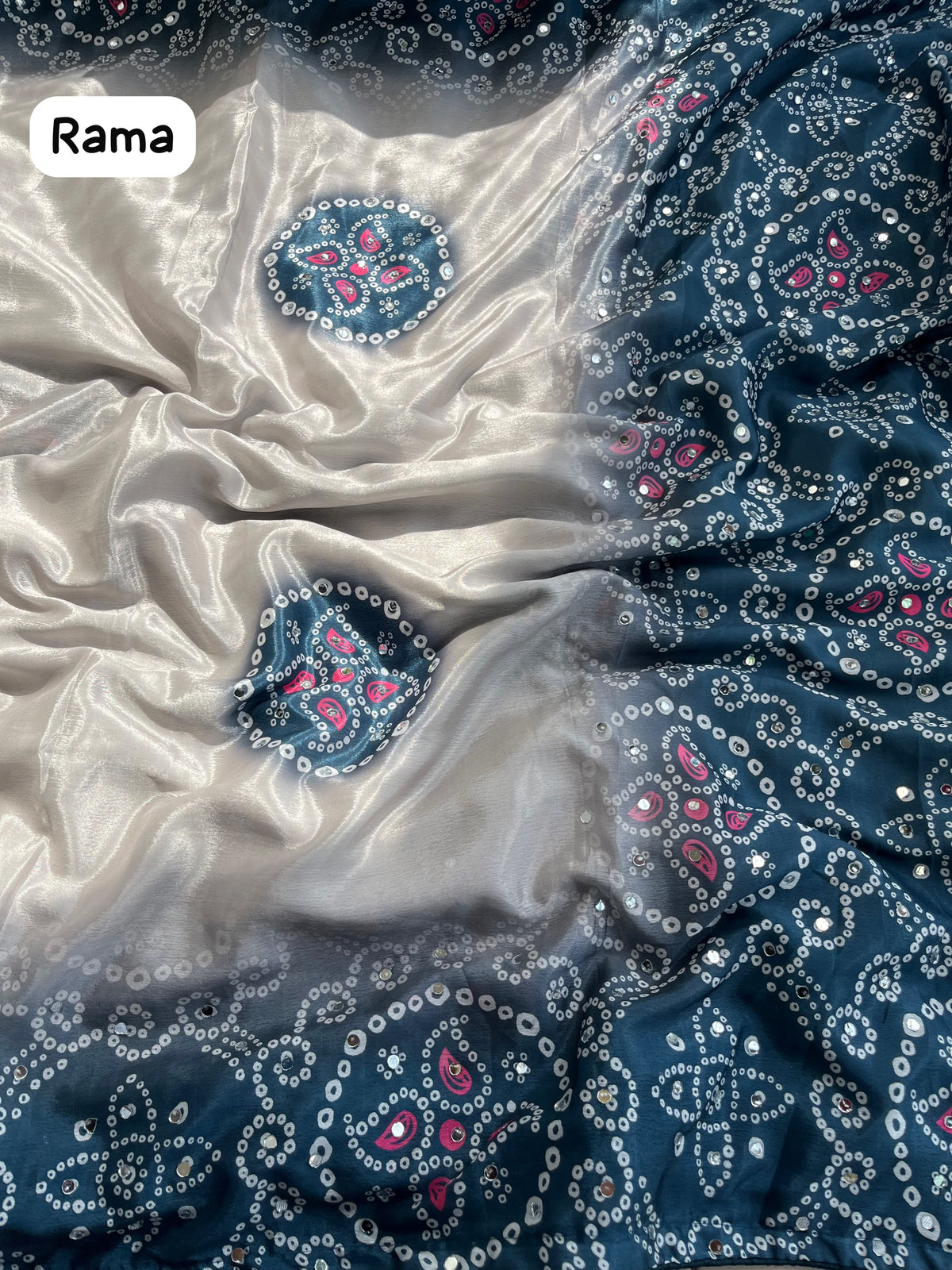 Blue color Saree with Unstitched Blouse