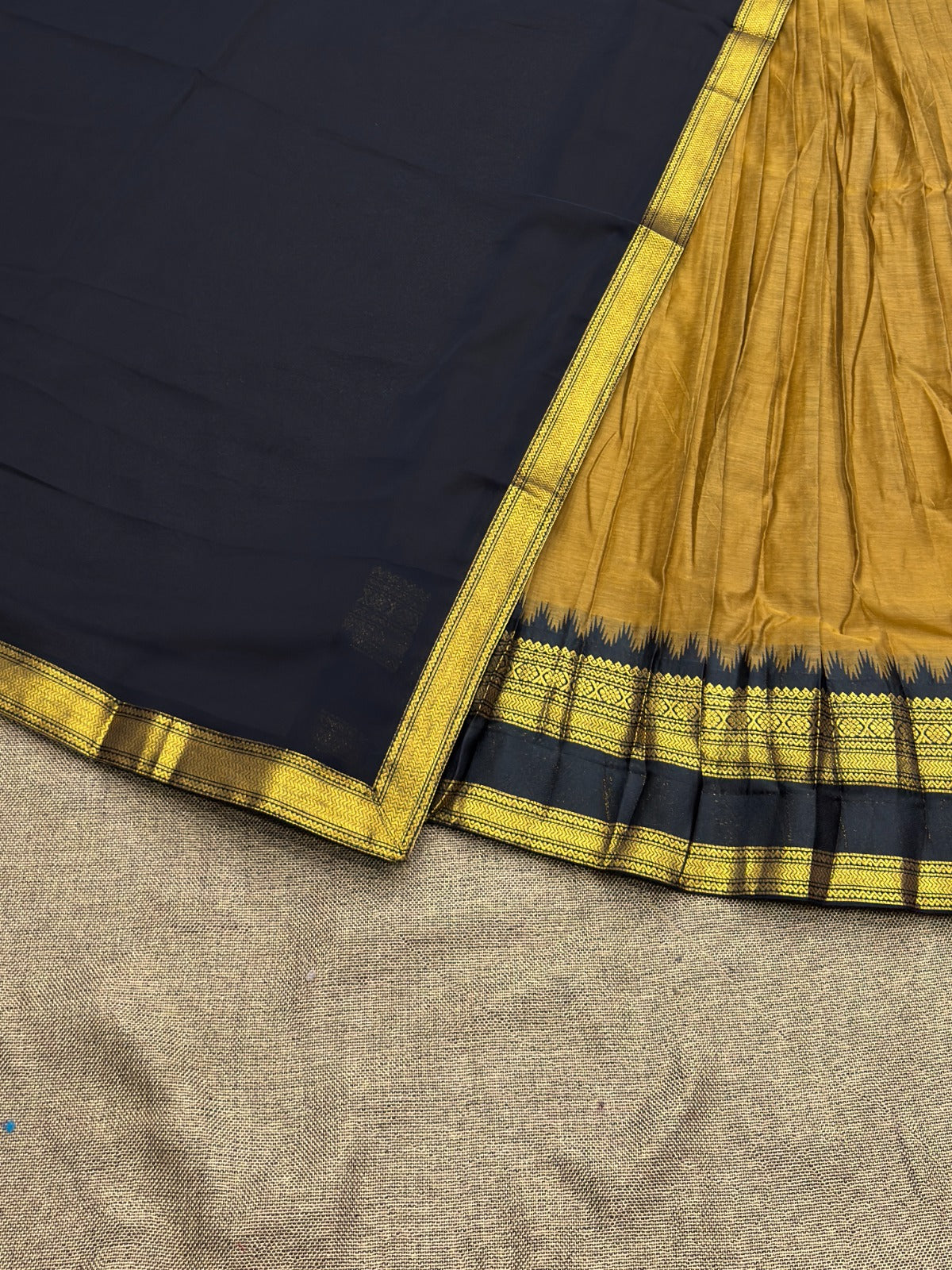 South Indian Kanchi Cotton Half Saree Lehenga Choli Set