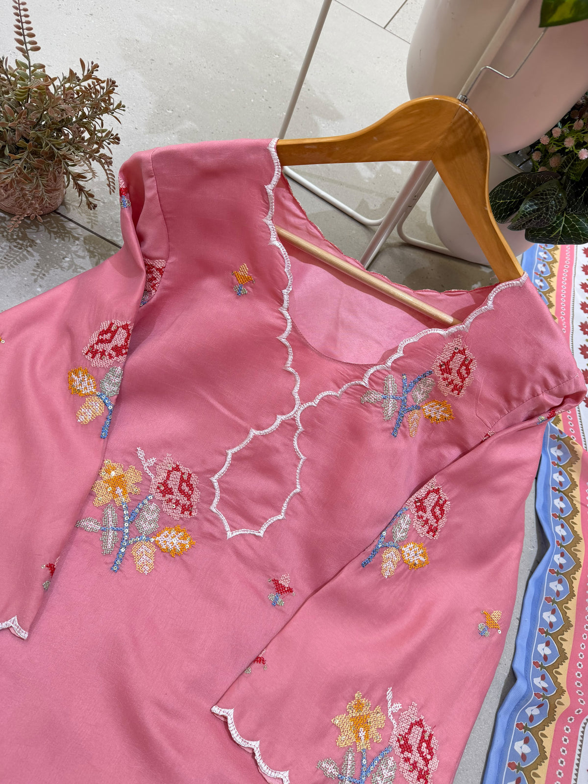 Designer Party Wear Kurti Plazzo With Dupatta