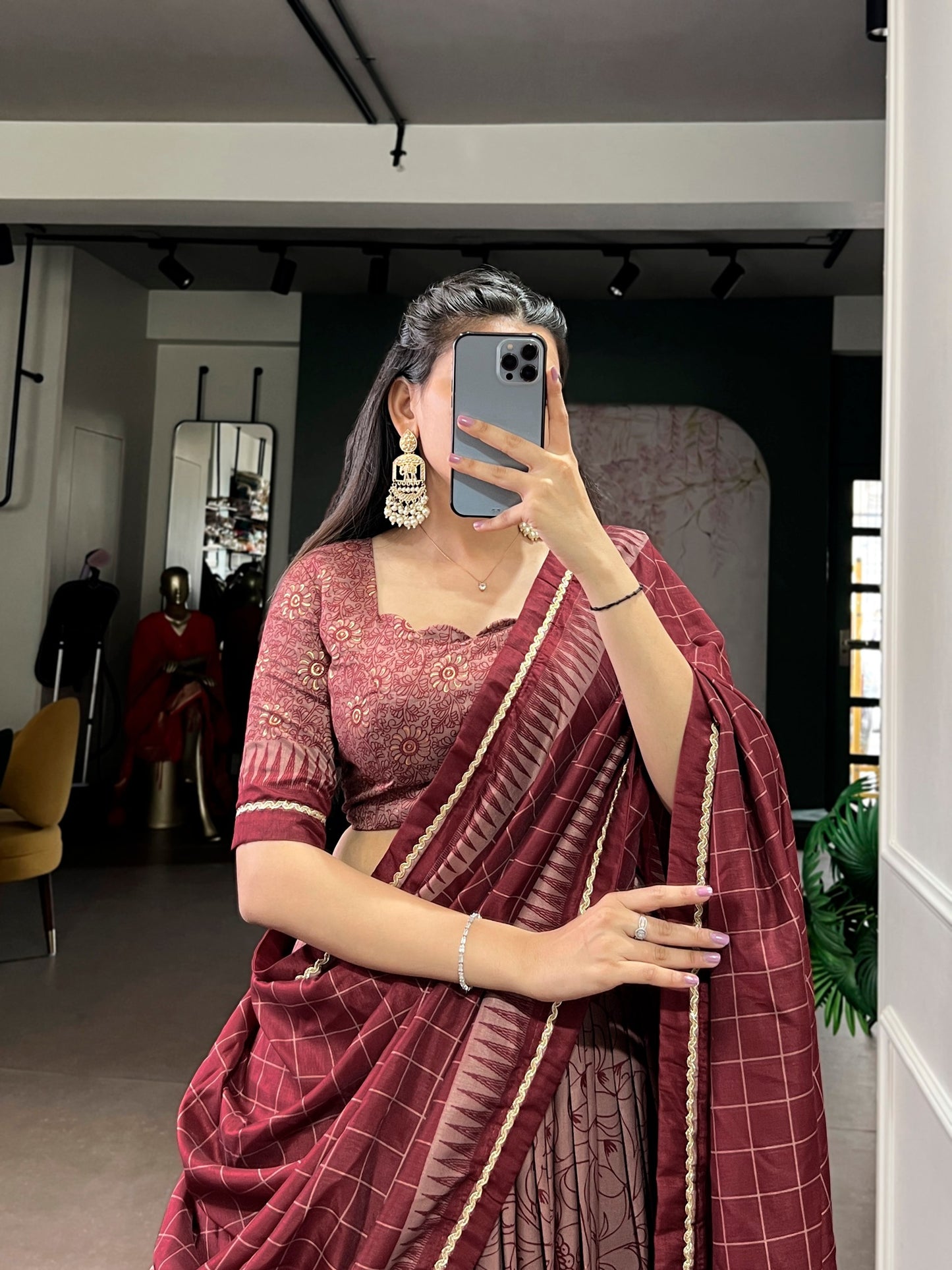 Designer Kalamkari Print Lehenga Choli