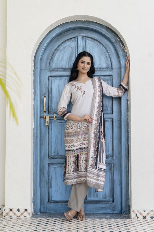 Daily wear Printed Kurti Pant with Dupatta