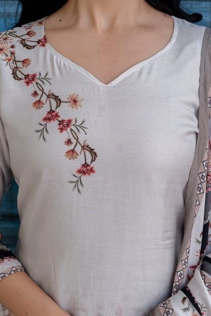 Daily wear Printed Kurti Pant with Dupatta