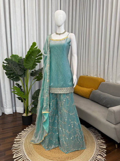 Fandy Silk Party Wear Salwar suit with Dupatta