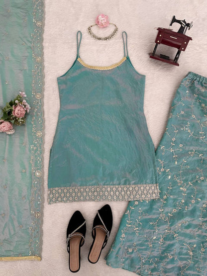 Fandy Silk Party Wear Salwar suit with Dupatta