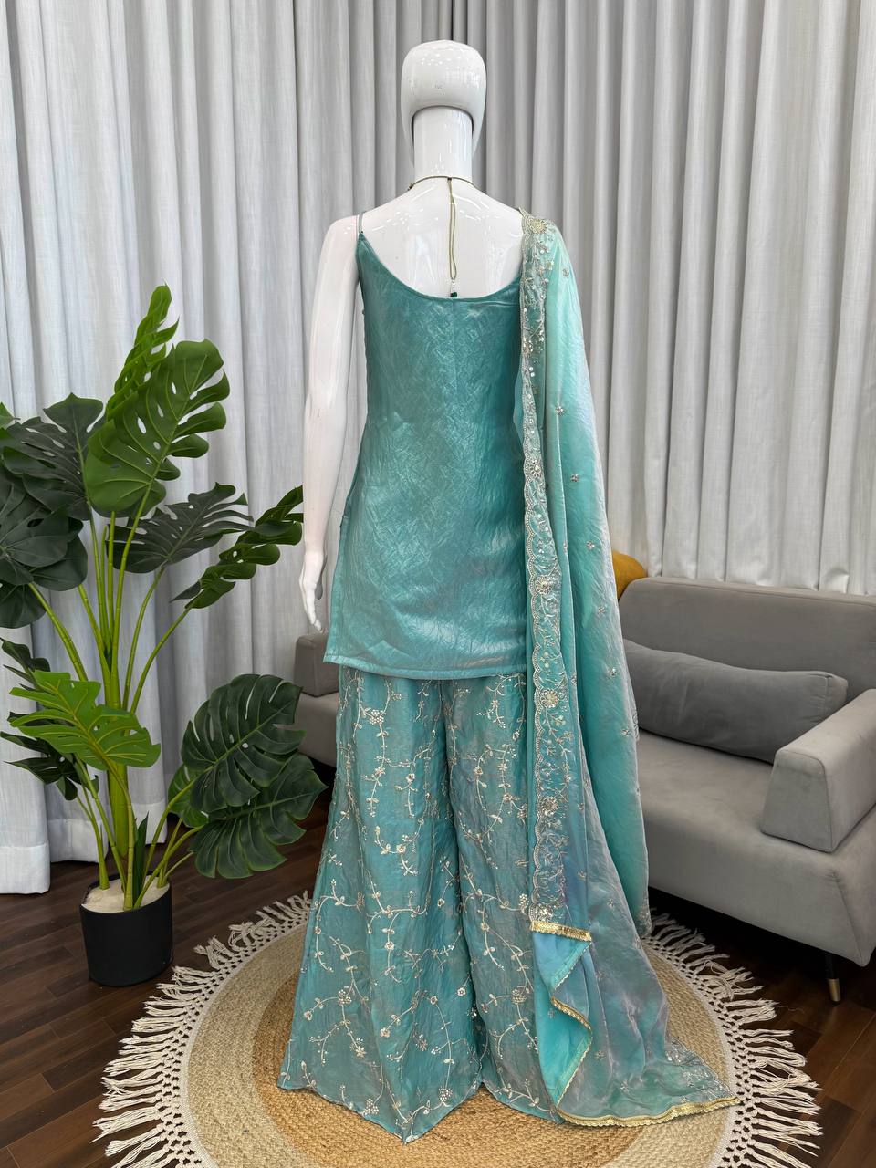 Fandy Silk Party Wear Salwar suit with Dupatta
