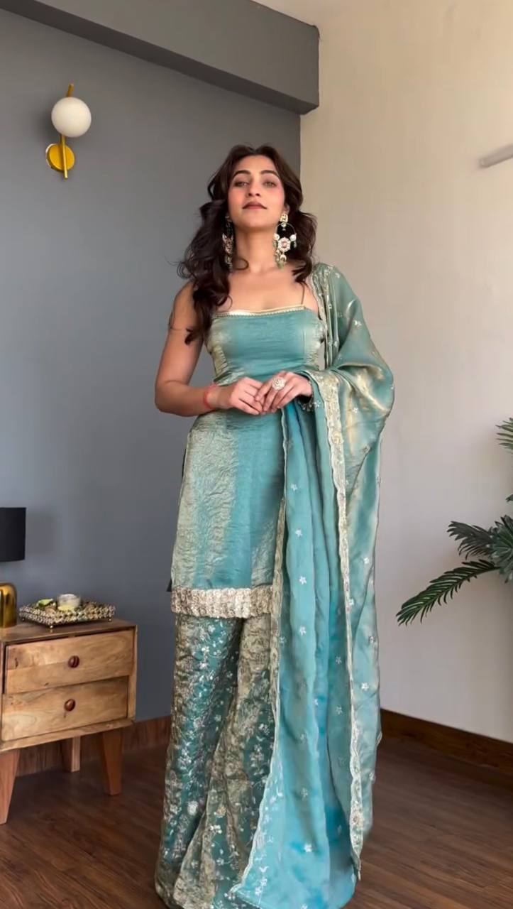 Fandy Silk Party Wear Salwar suit with Dupatta