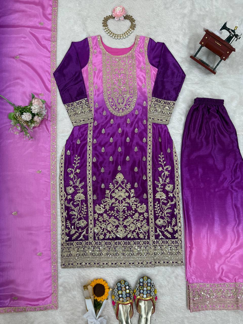 Designer Party Wear  Salwar Suit With Dupatta set