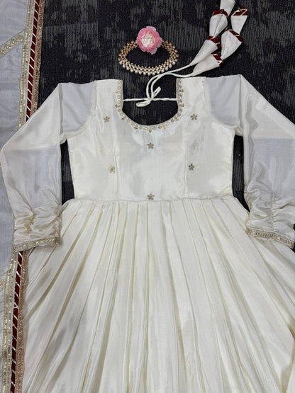 Designer Party Wear Anarkali Gown With Dupatta set
