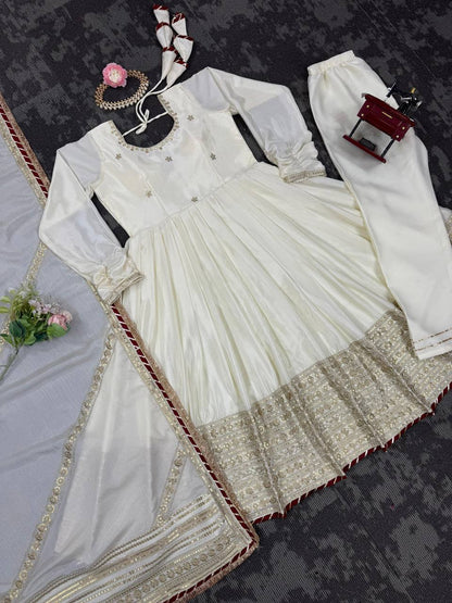 Designer Party Wear Anarkali Gown With Dupatta set