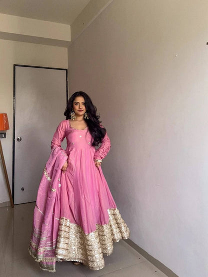 Designer Party Wear Anarkali Gown With Dupatta set