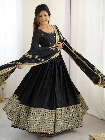 Designer Party Wear Anarkali Gown With Dupatta set