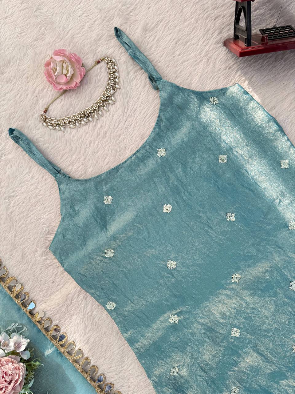 Fandy Silk Party Wear Salwar suit with Dupatta
