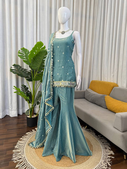 Fandy Silk Party Wear Salwar suit with Dupatta