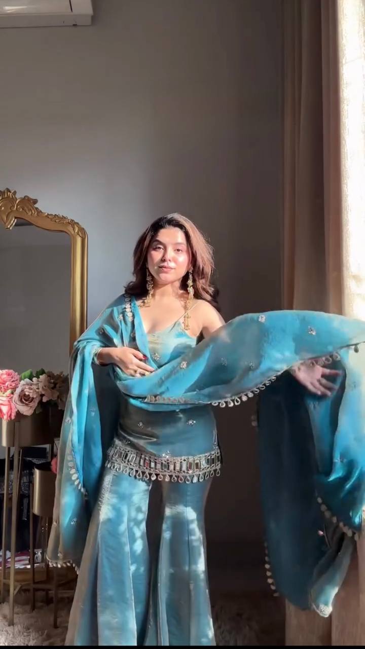 Fandy Silk Party Wear Salwar suit with Dupatta