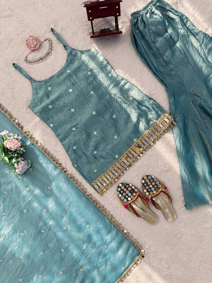 Fandy Silk Party Wear Salwar suit with Dupatta