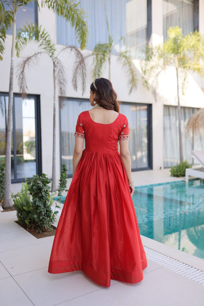 Fenta Colour Designer Anarkali Gown with Dupatta