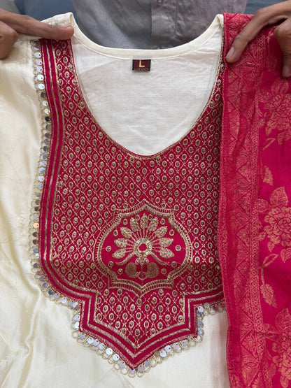 BANARASI WIVING KURTI PENT WITH DUPATTA
