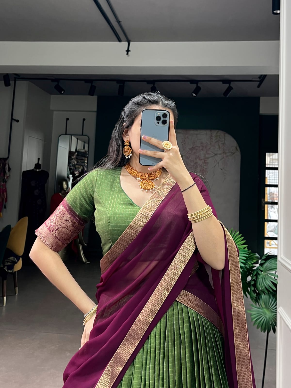 Zari Weaving Lehenga choli With Dupatta