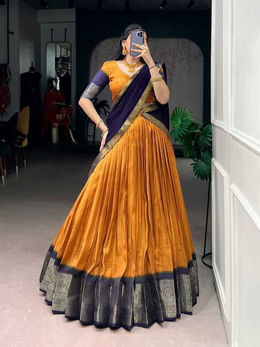Zari Weaving Lehenga choli With Dupatta