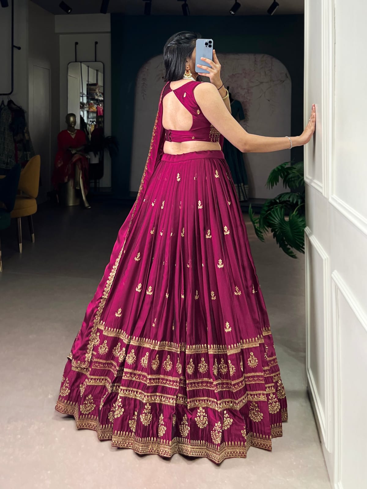 Embroidery work Lehenga Choli With Dupatta