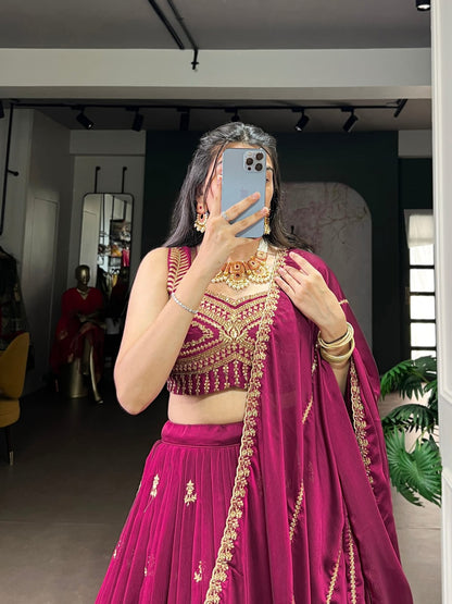 Embroidery work Lehenga Choli With Dupatta