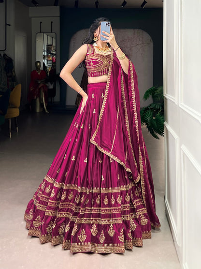 Embroidery work Lehenga Choli With Dupatta