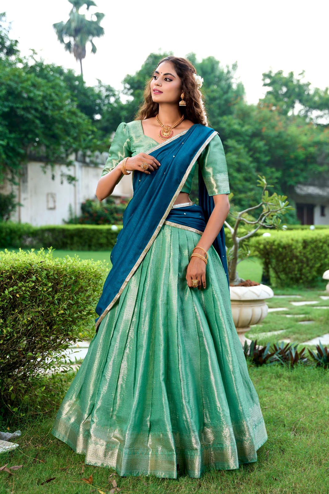 Kanchipuram Traditional Lehenga Choli With Dupatta