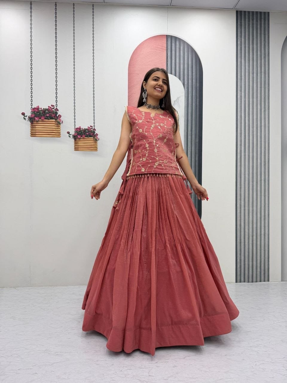 Party Wear Lehenga Choli With Jacket