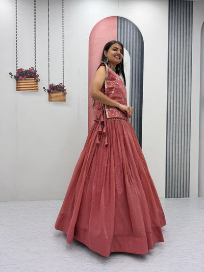 Party Wear Lehenga Choli With Jacket