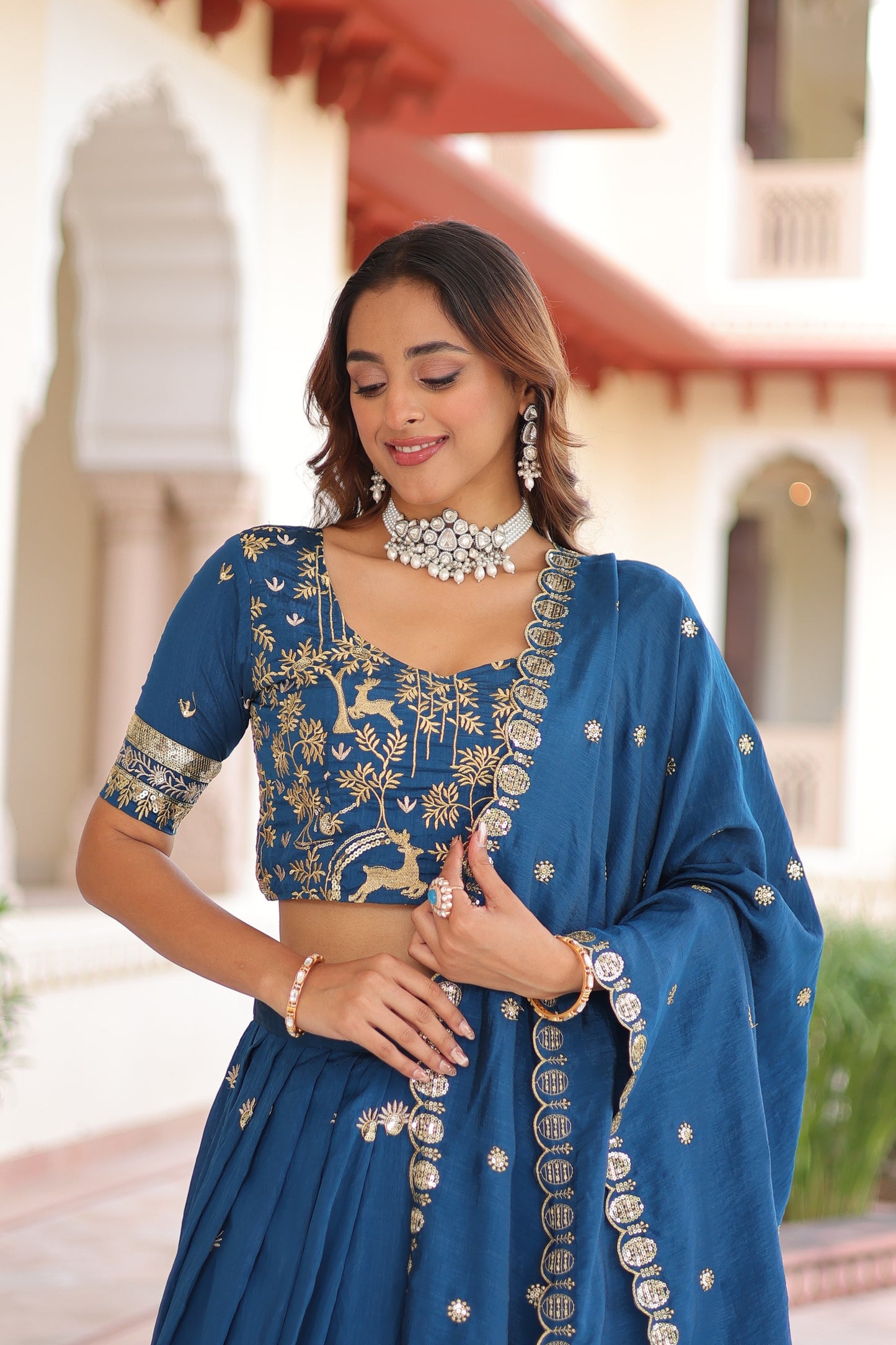 Morpiech Colour Designer Lehenga Choli with Dupatta