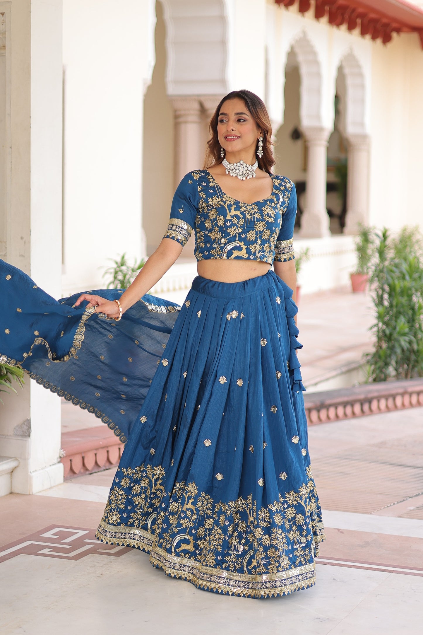 Morpiech Colour Designer Lehenga Choli with Dupatta