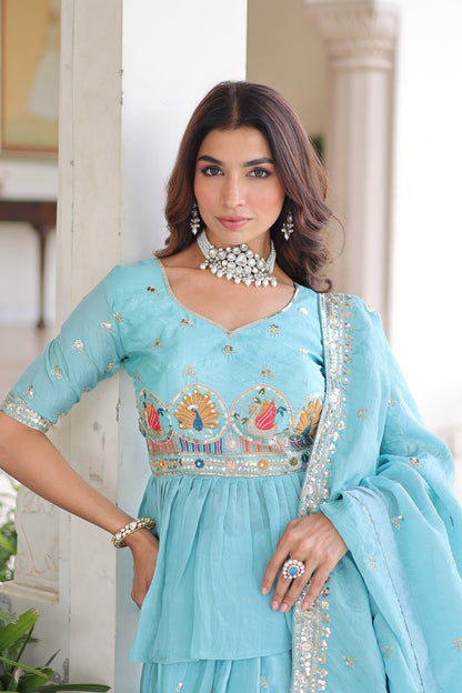 Premium Designer Sequins Embroidered Readymade Lehenga choli Set