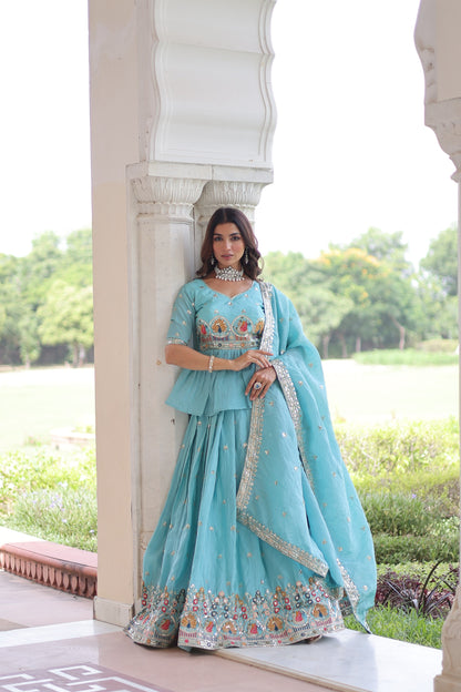 Premium Designer Sequins Embroidered Readymade Lehenga choli Set