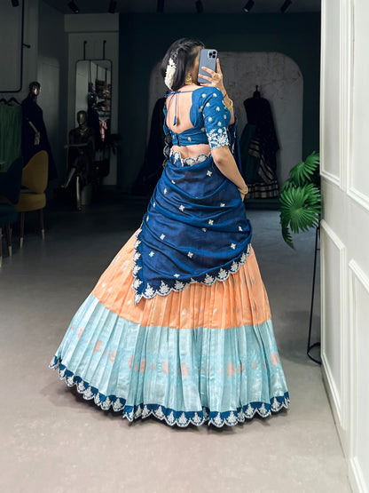Zari Weaving Traditional Look Lehenga Choli With Dupatta