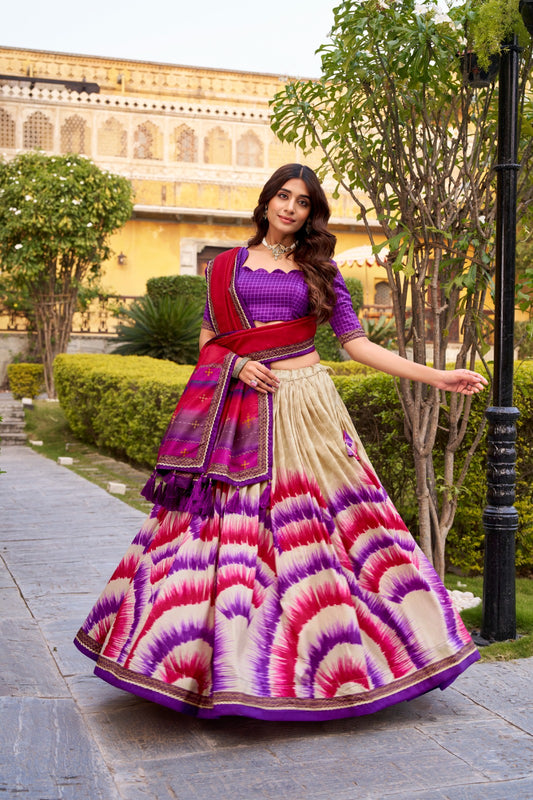Tasar Silk Lehenga Choli With Dupatta